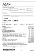 AQA A LEVEL COMPUTER SCIENCE PAPER 2 JUNE 2023 QUESTION PAPER (7517/2)	