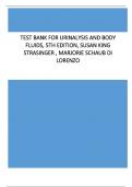 Test Bank for Urinalysis and Body Fluids, 5th Edition, Susan King Strasinger , Marjorie Schaub Di Lorenzo