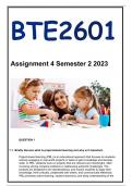 BTE2601 ASSIGNMENT 4 2023