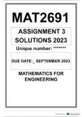 MAT2691 ASSIGNMENT 3 SOLUTIONS 2023 UNISA 