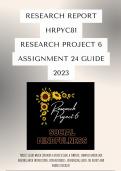 HRPYC81 2023 PROJECT 6 ASSIGNMENT 24 GUIDE - RESEARCH PROJECT