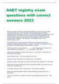 AAET registry exam  questions with correct  answers 2023