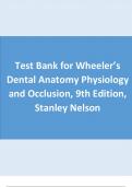 Test Bank for Wheeler’s Dental Anatomy Physiology and Occlusion, 9th Edition, Stanley Nelson