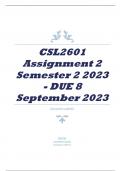 CSL2601 Assignment 2 Semester 2 2023 - DUE 8 September 2023
