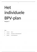Volledig uitgewerkt BPV-plan voor stageperiode van OWE5: waarde(n)volle zorg