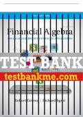 Test Bank For Financial Algebra: Advanced Algebra with Financial Applications Tax Code Update - 2nd - 2021 All Chapters - 9780357423509