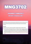 MNG3702 Assignment 2 (Semester 2) - Due: 15 September 2023