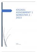 IOS2601 ASSIGNMENT 1.