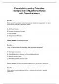 FAC1502 - Financial Accounting Principles, Concept - Papers MCQS with Correct Answers - A+ Grade