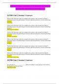 LETRS Unit 2 Session 1-8 Answers LATEST UPDATE 2023|2024 RATED A+