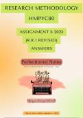 HMPYC80 Assignment 6 2023 (R.R.I Revised Criteria)