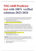 NSG 6440 Predictor test-with 100% verified solutions-2023-2024