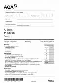 AQA A LEVEL PHYSICS PAPER 2 2023 QUESTION PAPER (7408-2)