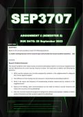 SEP3707 Assignment 2 (Answers) Semester 2 - Due 20 September 2023