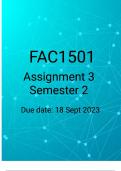 FAC1501 Assignment 3 Semester 2 Due 18 September 2023 