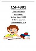 CSP4801 ASSIGNMENT 5 2023 ANSWERS