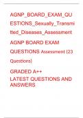 AGNP_BOARD_EXAM_QUESTIONS_Sexually_Transmitted_Diseases_Assessment AGNP BOARD EXAM QUESTIONS Assessment (23 Questions) GRADED A++ LATEST QUESTIONS AND ANSWERS
