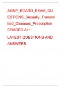 AGNP_BOARD_EXAM_QUESTIONS_Sexually_Transmitted_Diseases_Prescription  (82 Questions) GRADED A++  LATEST QUESTIONS AND ANSWERS