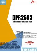 DPR2603 Assignment 2 Semester 2 2023