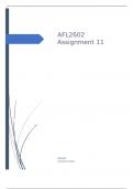 AFL2602 Assignment 11.