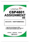 CSP4801 ASSIGNMENT 05 DUE19SEPTEMBER2023
