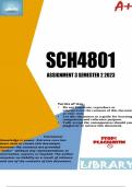 SCH4801 Assignment 3 (DETAILED ANSWERS) Semester 2 2023 (640111) - DUE 29 September 2023