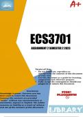 ECS3701 Assignment 2 Semester 2 2023