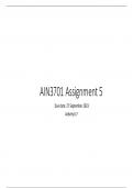 AIN3701 Assignment 5 /Activity 6.7 Due 27 september 2023