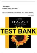 Test Bank - Campbell Biology, 11th AP® Edition (Urry 2018)  | All Chapters
