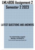 LML4806 Assignment 2 Semester 2 2023