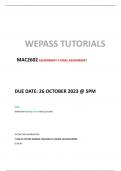 MAC2602 ASSIGNMENT 3 ANSWERS SEMESTER 2 2023 COMPLETE SOLUTIONS 