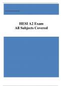 2023 HESI A2 Entrance Exams Latest All Subjects Covered & Exam Prep Guides 100% Verified