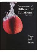 Test Bank For Fundamentals Of Differential Equations 8th Edition Nagle Saff Snider