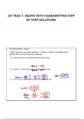 ATI TEAS 7- MATHS WITH HANDWRITTEN STEP BY STEP SOLUTIONS