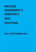 MAC2602 Assignment 3 semester 2 2023 solutions