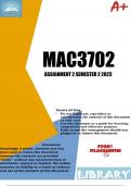 MAC3702 Assignment 2 Semester 2 2023