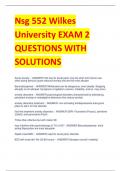Nsg 552 Wilkes  University EXAM 2  QUESTIONS WITH  SOLUTIONS