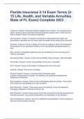 Florida Insurance 2-14 Exam Terms (2-15 Life, Health, and Variable Annuities. State of FL Exam) Complete 2023