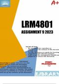 LRM4801 Assignment 9 (COMPLETE MCQ ANSWERS) 2023 - DUE 26 September 2023