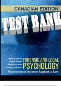 Forensic and Legal Psychology, 1st Canadian Edition, Mark Test Bank