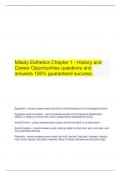   Milady Esthetics Chapter 1 - History and Career Opportunities questions and answers 100% guaranteed success.