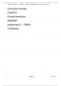 Exam (elaborations) CUS3701- CURRICULUM STUDIES (CUS3701) 