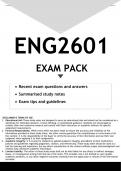 ENG2601 EXAM PACK 2023 - DISTINCTION GUARANTEED