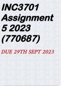 INC3701 Assignment 5 2023 (770687)