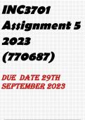 INC3701 Assignment 5 2023 (770687)
