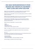 IEM- BASIC INSTRUMENTATION OF OTHER IMAGING AND THERAPEUTIC EQUIPMENT (PART 2) 2023-2024 LATEST SOLUTION