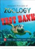 Integrated Principles of Zoology 18th Edition Test Bank