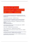 California UST Service  Technician part 1 QUESTIONS  AND CORRECT ANSWERS