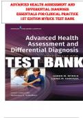 Advanced Health Assessment and  Differential Diagnosis  Essentials for Clinical Practice  1st Edition Myrick Test Bank