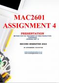 MAC2601 Assignment 4 Presentation on Learning unit 10